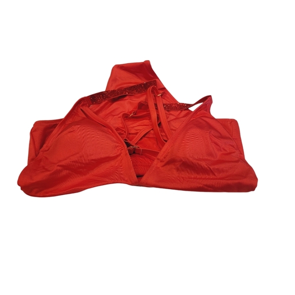 NWOT Victoria Secret Shine One-Piece Swimsuit Bling Red Large - Picture 4 of 4